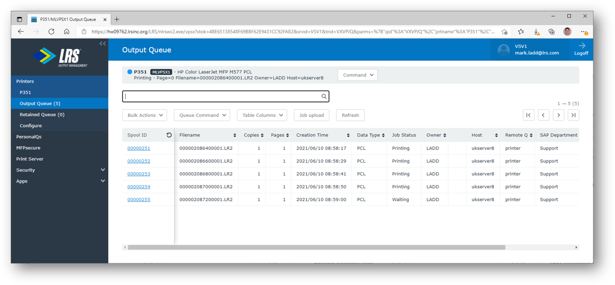 VPSX Overlapping PJL Delivery